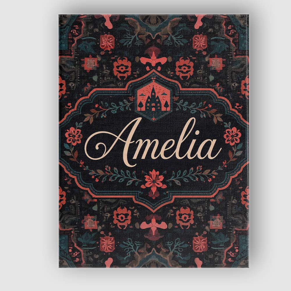 Personalised Name Halloween Haunted House Custom  Unique Gift Idea Elegant Feature Canvas Wall Art Print Decor Picture Ready to Hang