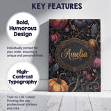 Personalised Name Elegant Autumn Pumpkin Custom  Interior Decorative Contemporary Canvas Wall Art Print Decor Picture Ready to Hang