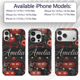 Halloween Black Cat Pumpkin Autumn Printed Design Custom Name Protective Phone Case Mobile Cover Durable Everyday Smartphone Shock Resistant