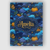 Personalised Name Abstract Blue Pumpkin Custom  Modern Room Accent Elegant Feature Canvas Wall Art Print Decor Picture Ready to Hang