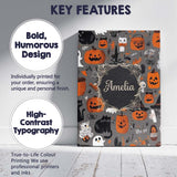 Personalised Name Cute Halloween Ghost Custom  Modern Room Accent Elegant Feature Canvas Wall Art Print Decor Picture Ready to Hang
