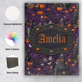 Personalised Name Spooky Haunted Houses Custom  Modern Room Accent Elegant Feature Canvas Wall Art Print Decor Picture Ready to Hang