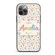 Colorful Watercolor Stars Soft Pastel Seamless Custom Name Protective Phone Case Mobile Cover Durable Everyday Smartphone Shock Resistant