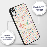 Colorful Watercolor Stars Soft Pastel Seamless Custom Name Protective Phone Case Mobile Cover Durable Everyday Smartphone Shock Resistant