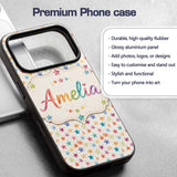 Colorful Watercolor Stars Soft Pastel Seamless Custom Name Protective Phone Case Mobile Cover Durable Everyday Smartphone Shock Resistant