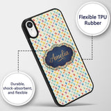 Soft Pastel Rainbow Stars Seamless Pattern Name Custom Name Protective Phone Case Mobile Cover Durable Everyday Smartphone Shock Resistant