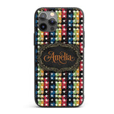 Grunge Rainbow Stripe Stars Dark Printed Design Custom Name Protective Phone Case Mobile Cover Durable Everyday Smartphone Shock Resistant