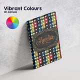 Personalised Name Grunge Rainbow Stripe Custom  Modern Room Accent Elegant Feature Canvas Wall Art Print Decor Picture Ready to Hang