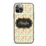 Soft Pastel Multicolor Stars Subtle Speckled Custom Name Protective Phone Case Mobile Cover Durable Everyday Smartphone Shock Resistant