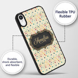 Soft Pastel Multicolor Stars Subtle Speckled Custom Name Protective Phone Case Mobile Cover Durable Everyday Smartphone Shock Resistant