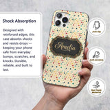 Soft Pastel Multicolor Stars Subtle Speckled Custom Name Protective Phone Case Mobile Cover Durable Everyday Smartphone Shock Resistant