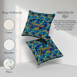 Custom Name Vibrant Galaxy Swirl Stars Cosmic Night Sky Seamless Square Filled Cushion Throw Pillow Sofa Bed Home Decor Zip Washable UK Made