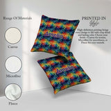 Custom Name Rainbow Galaxy Butterfly Stars Cosmic Burst Seamless Square Filled Cushion Throw Pillow Sofa Bed Home Decor Zip Washable UK Made