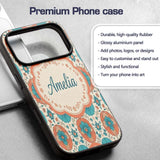Soft Pastel Daisy Floral Repeating Printed Design Custom Name Protective Phone Case Mobile Cover Durable Everyday Smartphone Shock Resistant