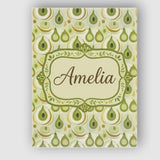 Personalised Name Soft Green Avocado Shapes Custom  Bespoke Interior Contemporary Canvas Wall Art Print Decor Picture Ready to Hang