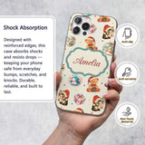 Cute Christmas Cats Teddy Cream Printed Design Custom Name Protective Phone Case Mobile Cover Durable Everyday Smartphone Shock Resistant