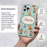 Cute Christmas Cats Teddy Gift Baubles Seamless Custom Name Protective Phone Case Mobile Cover Durable Everyday Smartphone Shock Resistant