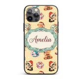 Cute Christmas Cats Teddy Yellow Printed Design Custom Name Protective Phone Case Mobile Cover Durable Everyday Smartphone Shock Resistant