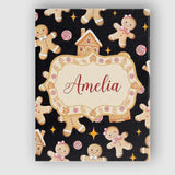 Personalised Name Cute Gingerbread Cookies Custom  Unique Gift Idea Elegant Feature Canvas Wall Art Print Decor Picture Ready to Hang