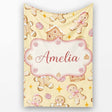 Cute Gingerbread Cookies Candy House Beige Background Seamless  Personalised Custom Name Super Soft Fleece Blanket Bed Sofa Throw