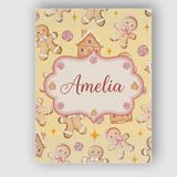 Personalised Name Cute Gingerbread Cookies Custom  Unique Gift Idea Elegant Feature Canvas Wall Art Print Decor Picture Ready to Hang