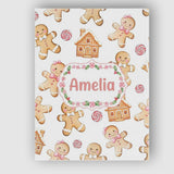 Personalised Name Cute Gingerbread Cookies Custom  Unique Gift Idea Elegant Feature Canvas Wall Art Print Decor Picture Ready to Hang