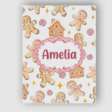 Personalised Name Cute Gingerbread Cookies Custom  Unique Gift Idea Elegant Feature Canvas Wall Art Print Decor Picture Ready to Hang