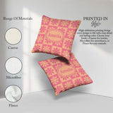 Custom Name Cute Pink Peach Daisy Floral Seamless Pattern Name Square Filled Cushion Throw Pillow Sofa Bed Home Decor Zip Washable UK Made
