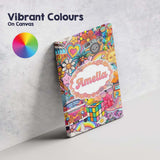 Personalised Name Hippie Van Rainbow Custom Premium Decorative Design Modern Room Accent Canvas Wall Art Print Decor Picture Ready to Hang