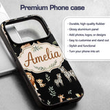 Watercolor Safari Jungle Animals Giraffe Lion Custom Name Protective Phone Case Mobile Cover Durable Everyday Smartphone Shock Resistant