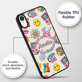 Smiley Roller Skate Game Console Light Cream Custom Name Protective Phone Case Mobile Cover Durable Everyday Smartphone Shock Resistant