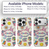 Smiley Roller Skate Game Console Light Cream Custom Name Protective Phone Case Mobile Cover Durable Everyday Smartphone Shock Resistant