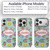 Smiley Roller Skate Game Console Printed Design Custom Name Protective Phone Case Mobile Cover Durable Everyday Smartphone Shock Resistant