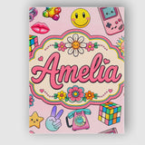 Personalised Name Smiley Roller Skate Game Custom  Unique Gift Idea Elegant Feature Canvas Wall Art Print Decor Picture Ready to Hang