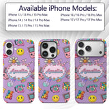 Smiley Roller Skate Game Console Printed Design Custom Name Protective Phone Case Mobile Cover Durable Everyday Smartphone Shock Resistant