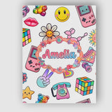 Personalised Name Gummy Bear Rainbow Roller Custom  Bespoke Interior Contemporary Canvas Wall Art Print Decor Picture Ready to Hang