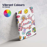 Personalised Name Gummy Bear Rainbow Roller Custom  Bespoke Interior Contemporary Canvas Wall Art Print Decor Picture Ready to Hang