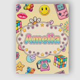 Personalised Name Gummy Bear Rainbow Roller Custom  Bespoke Interior Contemporary Canvas Wall Art Print Decor Picture Ready to Hang