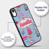 Gummy Bear Rainbow Roller Skate Printed Design Custom Name Protective Phone Case Mobile Cover Durable Everyday Smartphone Shock Resistant