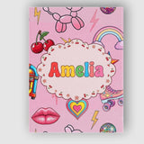Personalised Name Gummy Bear Rainbow Roller Custom  Bespoke Interior Contemporary Canvas Wall Art Print Decor Picture Ready to Hang