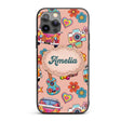 Hippie Van Camera Guitar Floral Travel Peach Custom Name Protective Phone Case Mobile Cover Durable Everyday Smartphone Shock Resistant