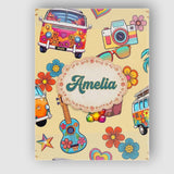 Personalised Name Hippie Camera Guitar Custom  Modern Room Accent Elegant Feature Canvas Wall Art Print Decor Picture Ready to Hang