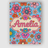 Personalised Name Cute Floral Flowers on Custom  Unique Gift Idea Elegant Feature Canvas Wall Art Print Decor Picture Ready to Hang