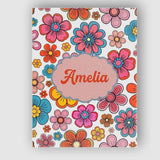 Personalised Name Cute Floral Flowers on Custom  Unique Gift Idea Elegant Feature Canvas Wall Art Print Decor Picture Ready to Hang