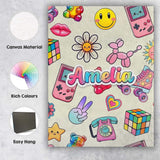 Personalised Name Toys Smiley Roller Skate Custom  Unique Gift Idea Elegant Feature Canvas Wall Art Print Decor Picture Ready to Hang