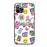 Gummy Bear Rainbow Roller Skate Lightning Grey Custom Name Protective Phone Case Mobile Cover Durable Everyday Smartphone Shock Resistant