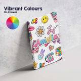 Personalised Name Gummy Bear Rainbow Roller Custom  Bespoke Interior Contemporary Canvas Wall Art Print Decor Picture Ready to Hang