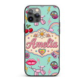Gummy Bear Rainbow Roller Skate Lightning Mint Custom Name Protective Phone Case Mobile Cover Durable Everyday Smartphone Shock Resistant