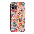 Hippie Vans Camera Guitar Floral Peach Background Custom Name Protective Phone Case Mobile Cover Durable Everyday Smartphone Shock Resistant