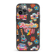 Hippie Van Camera Guitar Floral Travel Black Custom Name Protective Phone Case Mobile Cover Durable Everyday Smartphone Shock Resistant
